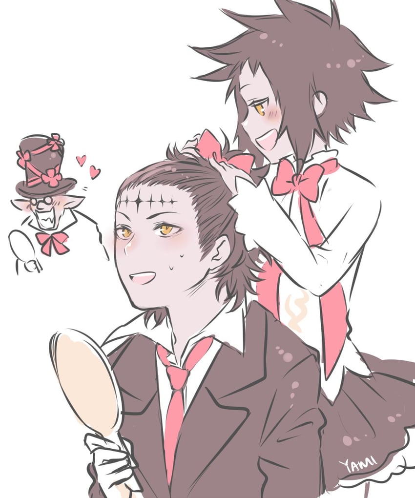 road kamelot, tyki mikk, and millennium earl (d.gray-man) drawn by oyakorodesu