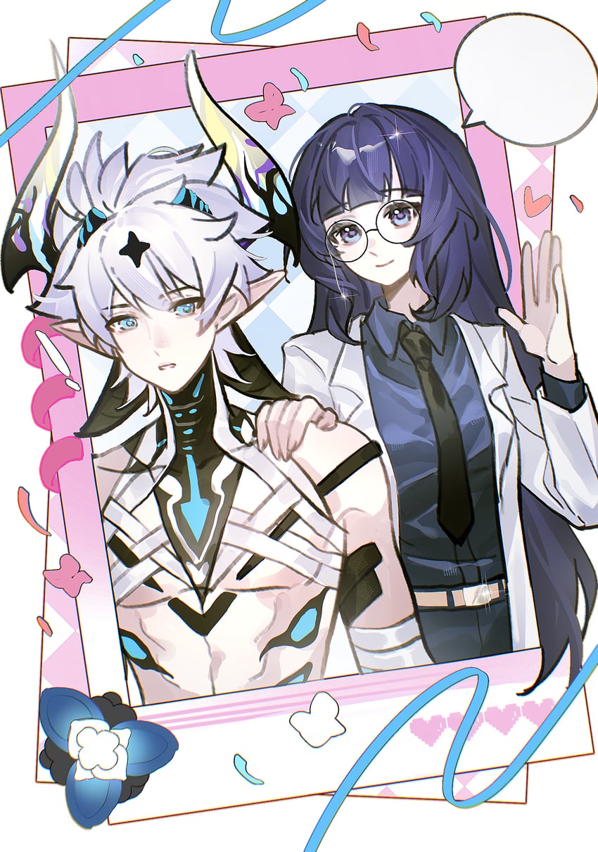 kevin kaslana and mei (honkai and 1 more) drawn by 7541692024