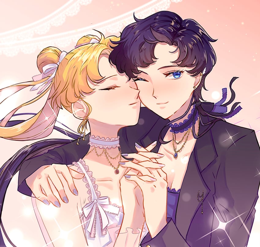 tsukino usagi and seiya kou (bishoujo senshi sailor moon and 1 more) drawn by polish008800