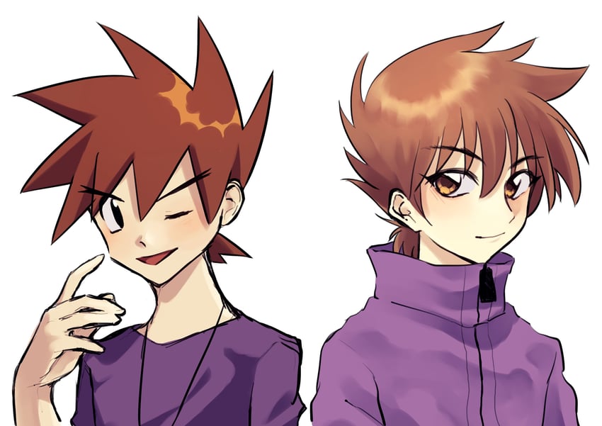 gary oak (pokemon and 1 more) drawn by wanichi