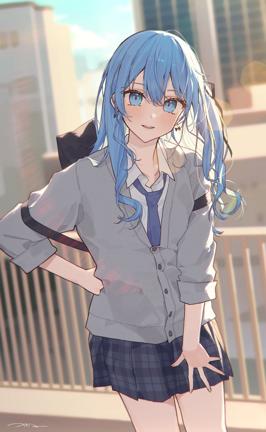 hoshimachi suisei (hololive and 1 more) drawn by tsukino_(nakajimaseiki)