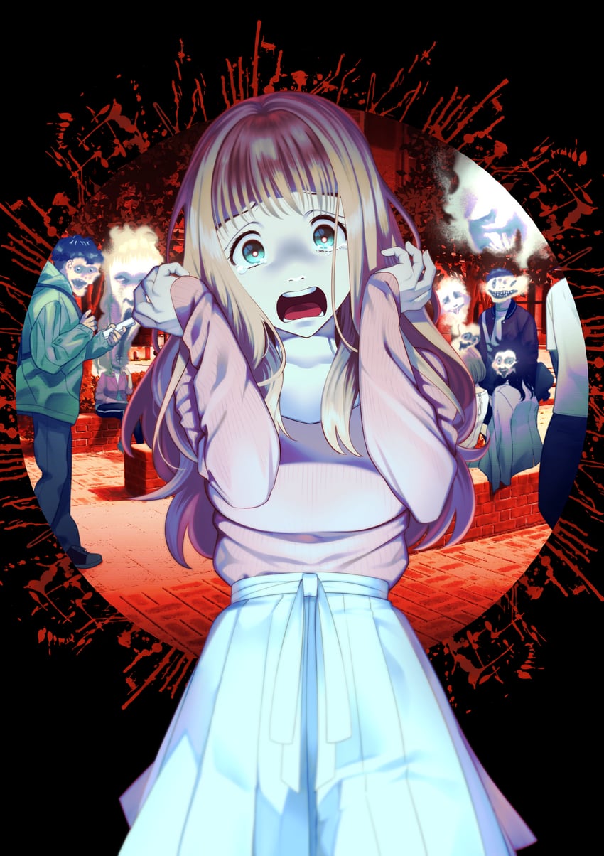 chiarashi mahina (scary campus college university) drawn by nagashii_kouhei