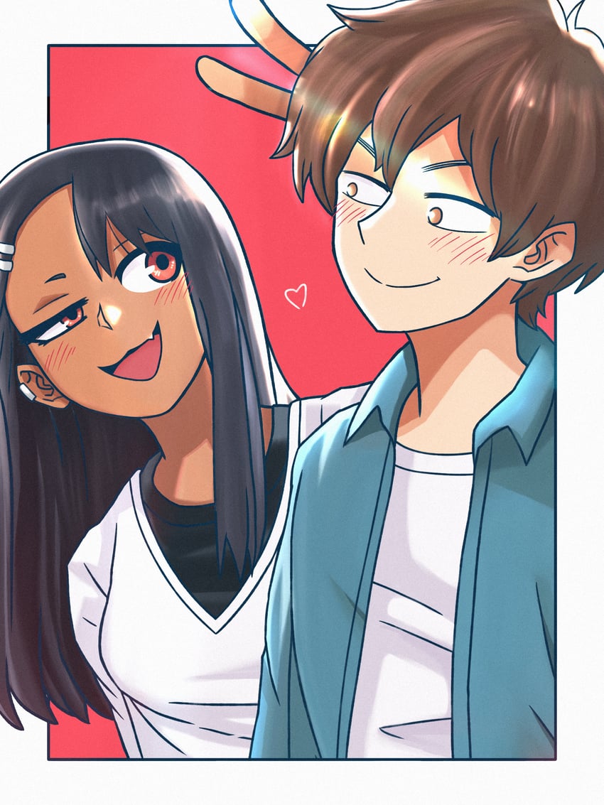 nagatoro hayase and hachiouji naoto (ijiranaide nagatoro-san) drawn by omniiro