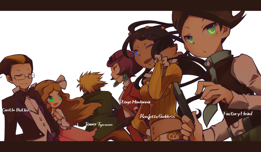 caitlin, thorton, dahlia, palmer, darach, and 1 more (pokemon and 2 more) drawn by n:go