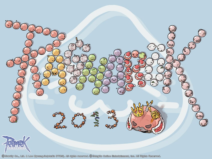 poring, poporing, drops, marin, metaling, and 3 more (ragnarok online) drawn by number666