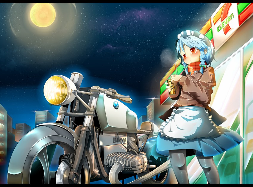 izayoi sakuya (touhou and 1 more) drawn by jinkou-kuu