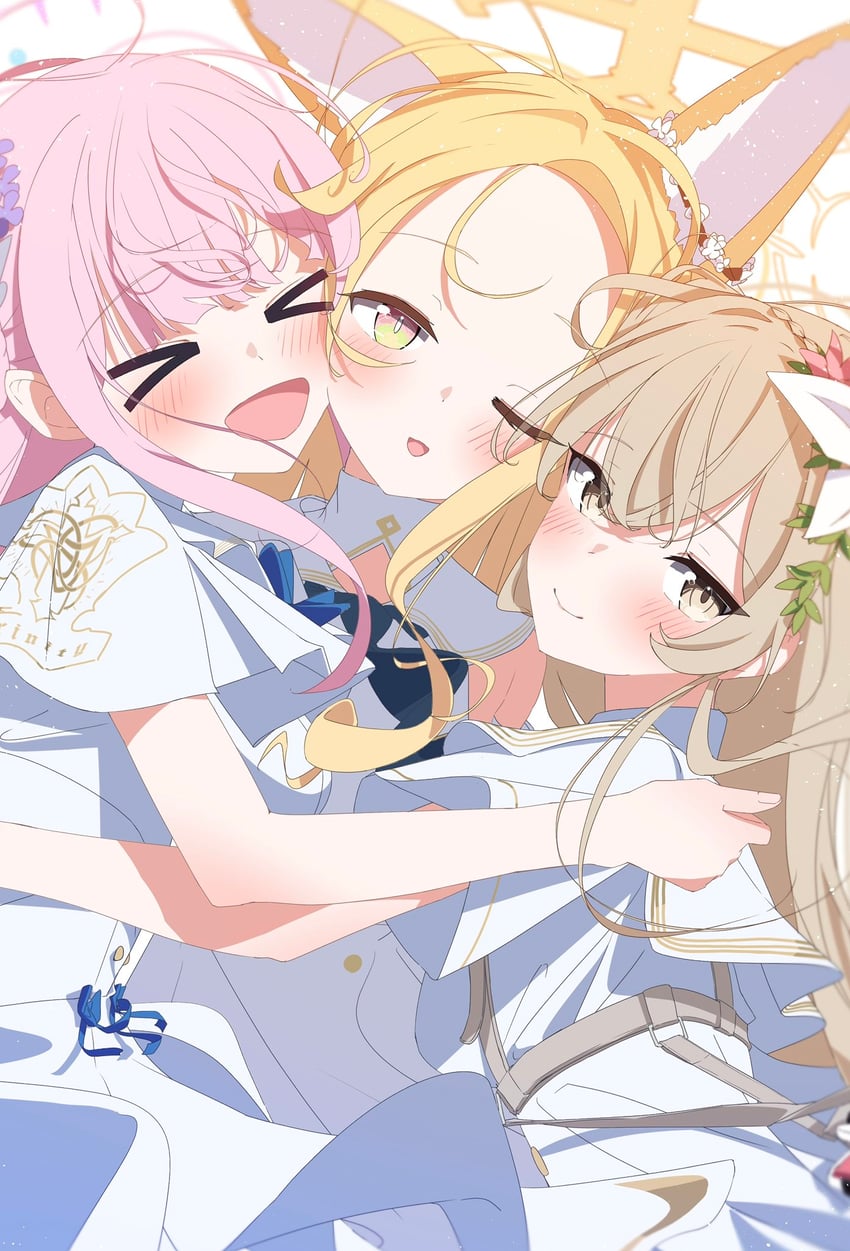 mika, seia, and nagisa (blue archive) drawn by kazu_(kauk3753)