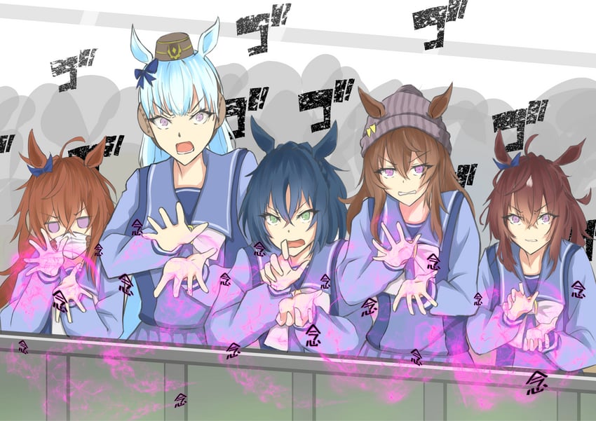 gold ship, nakayama festa, kin'iro ryotei, orfevre, and dream journey (original and 1 more) drawn by farena