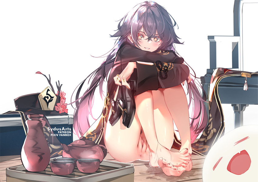 hu tao and boo tao (genshin impact) drawn by sydus