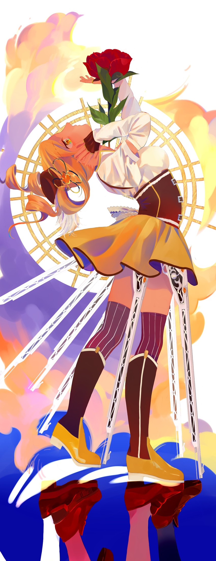 kaname madoka, miki sayaka, and tomoe mami (mahou shoujo madoka magica) drawn by mihifu