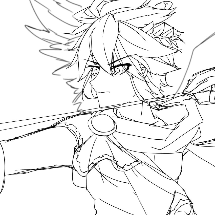 dark pit (kid icarus and 1 more) drawn by nonore03