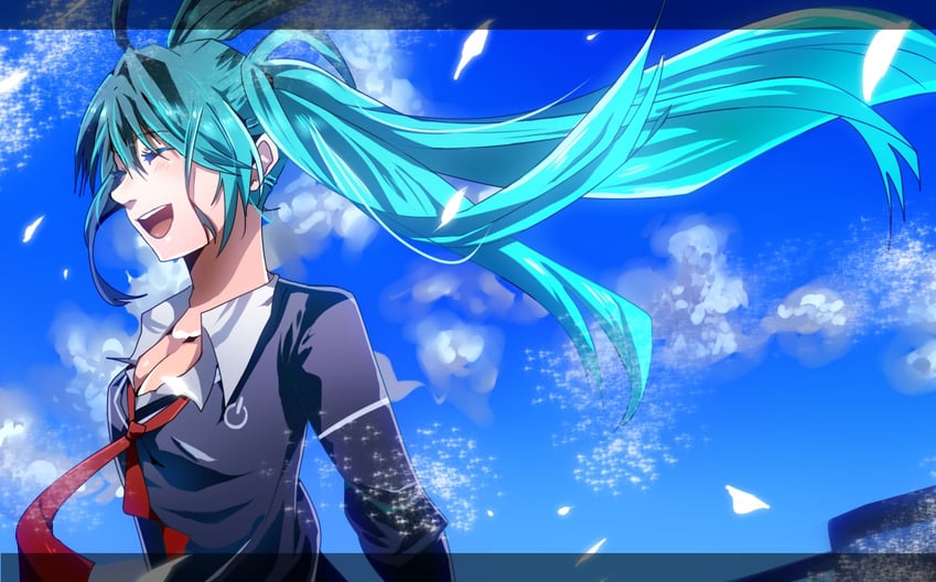 hatsune miku (vocaloid and 1 more) drawn by is2k331