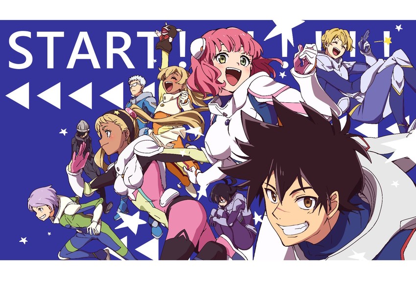 aries spring, kanata hoshijima, yunhua lu, quitterie rafaeli, funicia rafaeli, and 4 more (kanata no astra) drawn by satou_asuka