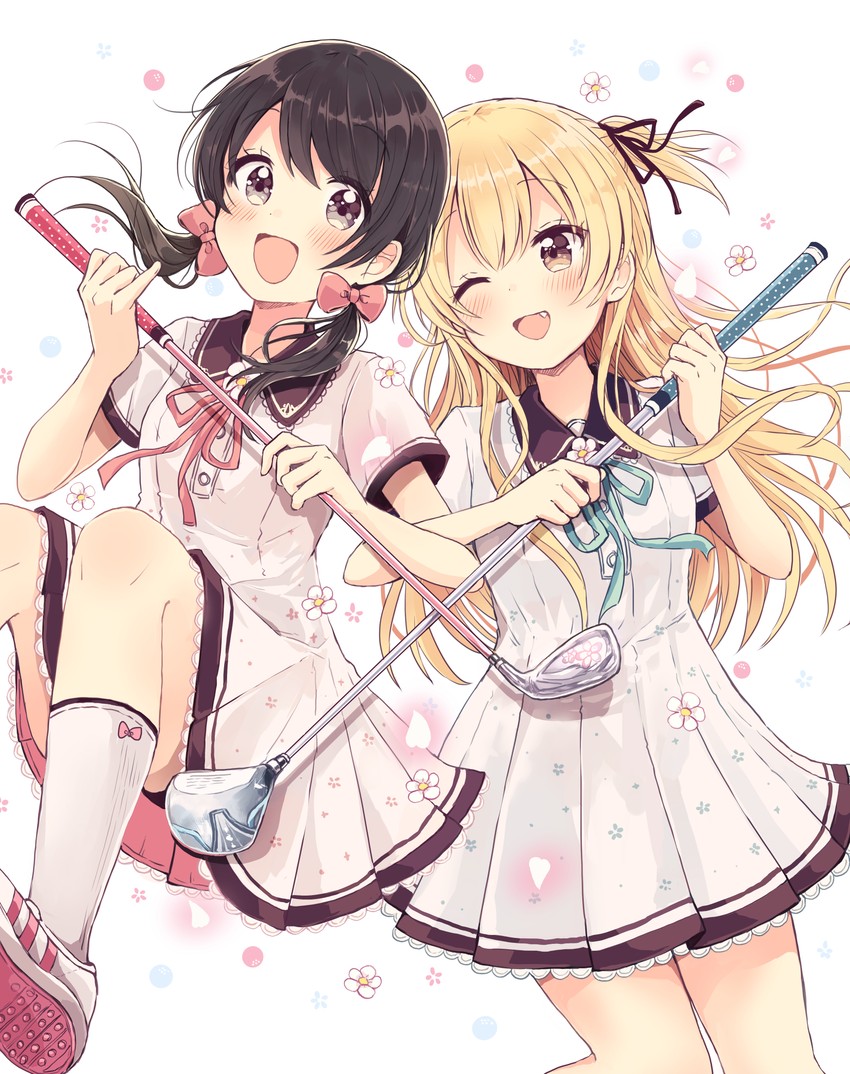 miyasato haruka and yokomine ibuki (swing!!) drawn by sakura_oriko