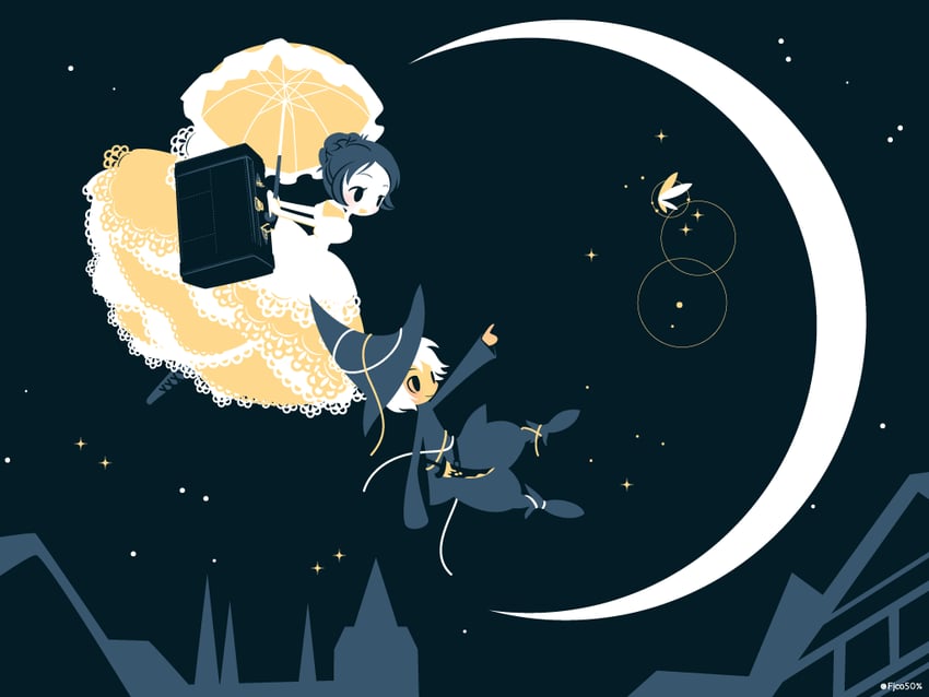 tinker bell, peter pan, and mary poppins (walt disney's peter pan and 1 more) drawn by shinonoko