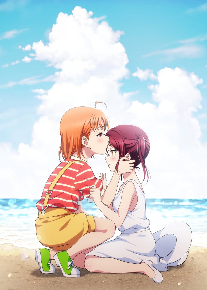 sakurauchi riko and takami chika (love live! and 1 more) drawn by kougi_hiroshi