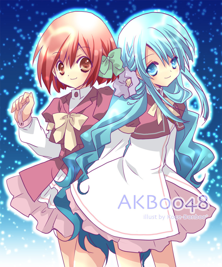 sono chieri and motomiya nagisa (akb0048) drawn by koge_donbo