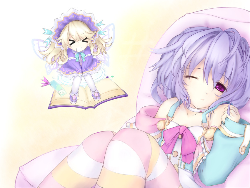 pururut and histoire (neptune and 1 more) drawn by araki1984