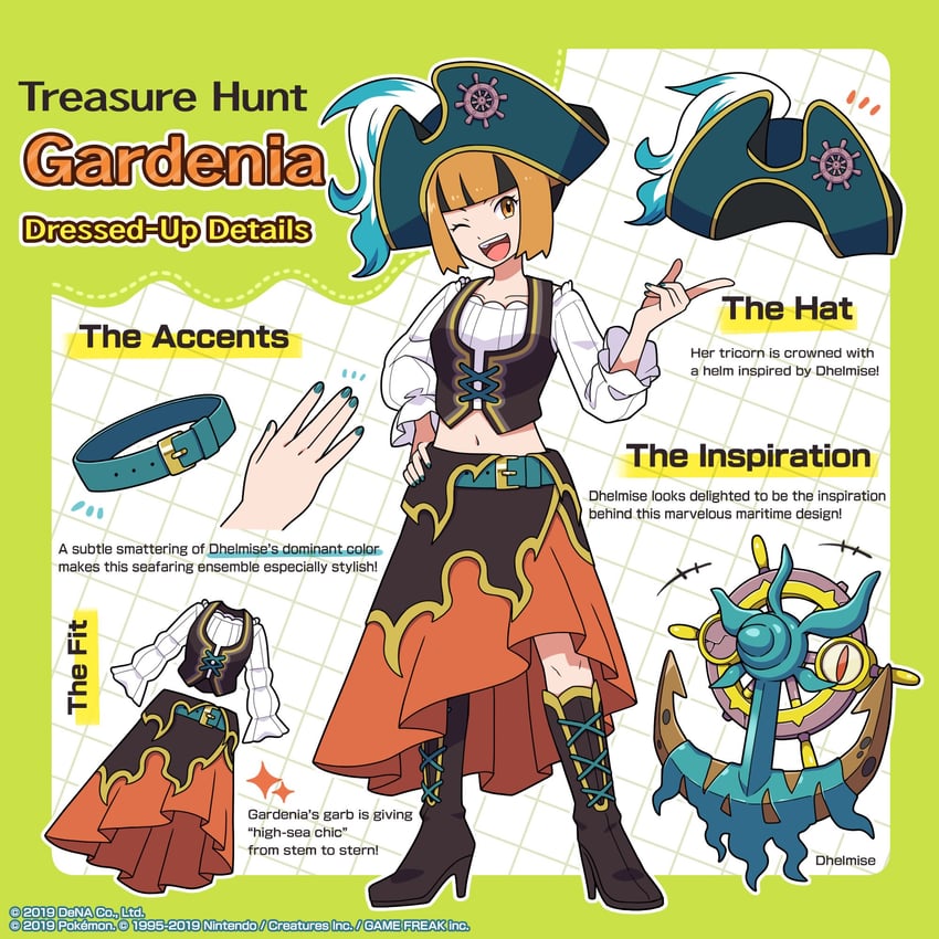 gardenia and dhelmise (pokemon and 1 more) drawn by nagare750