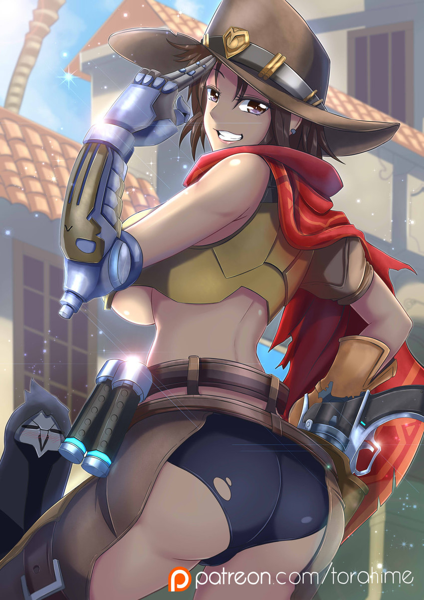 reaper and cassidy (overwatch and 1 more) drawn by torahime_(roland00)