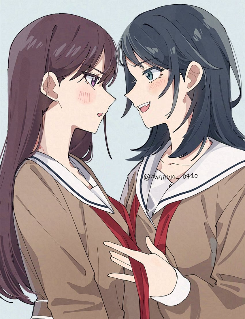 shiina taki and yahata umiri (bang dream! and 1 more) drawn by nanami_(nunnun_0410)