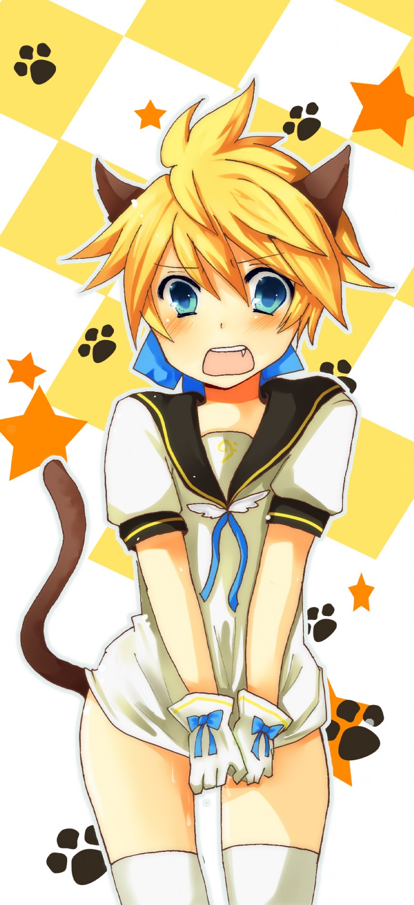 kagamine len (vocaloid and 1 more) drawn by yamada-g