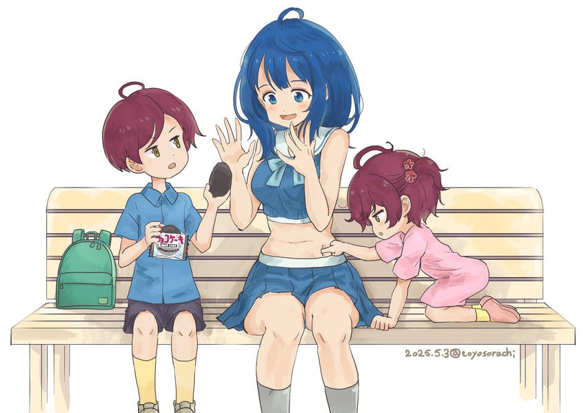 yanami anna, komari susumu, and komari hina (make heroine ga oo sugiru!) drawn by toyosora