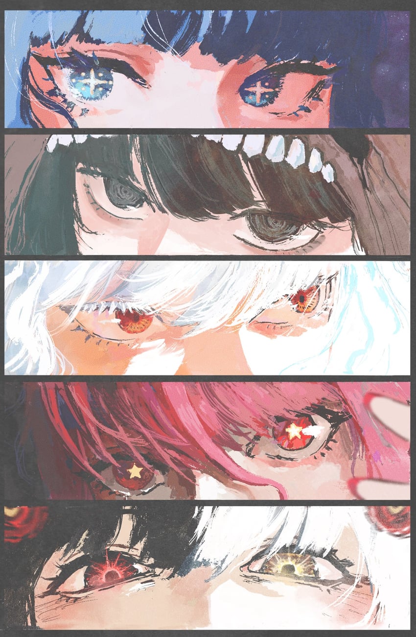 mabel, node, jubjub, miranda, and prickett (black souls and 1 more) drawn by goddkilly