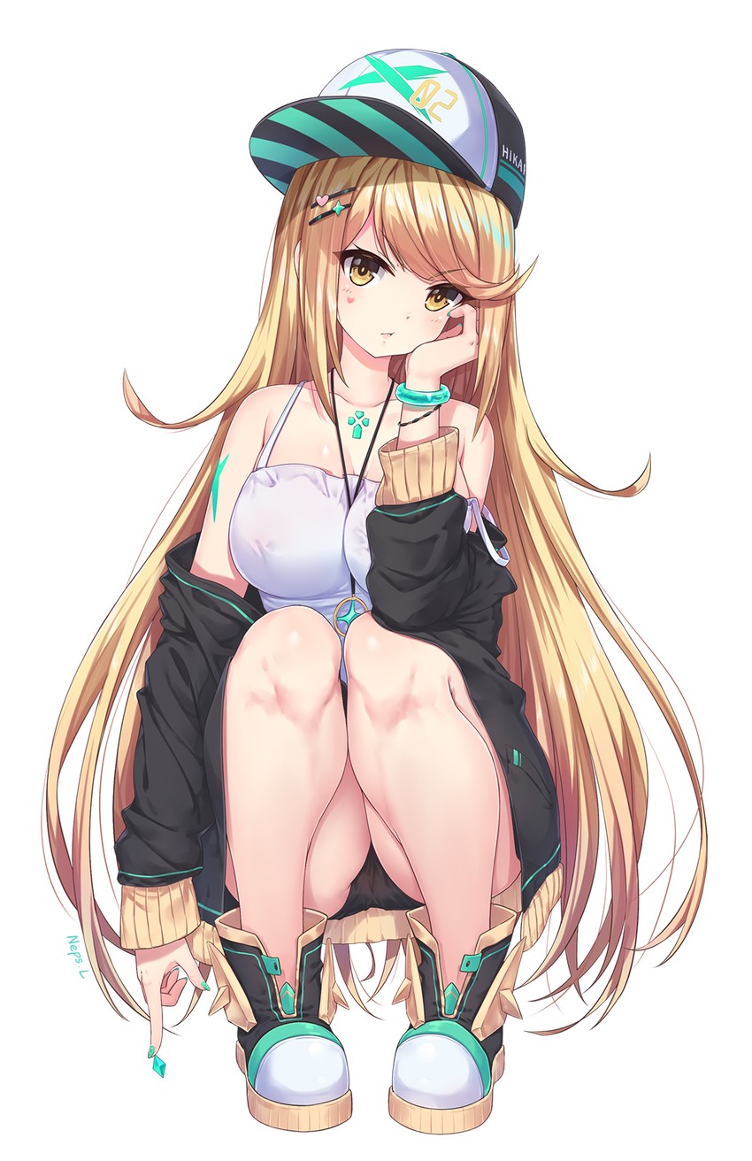 mythra (xenoblade chronicles and 1 more) drawn by neps-l