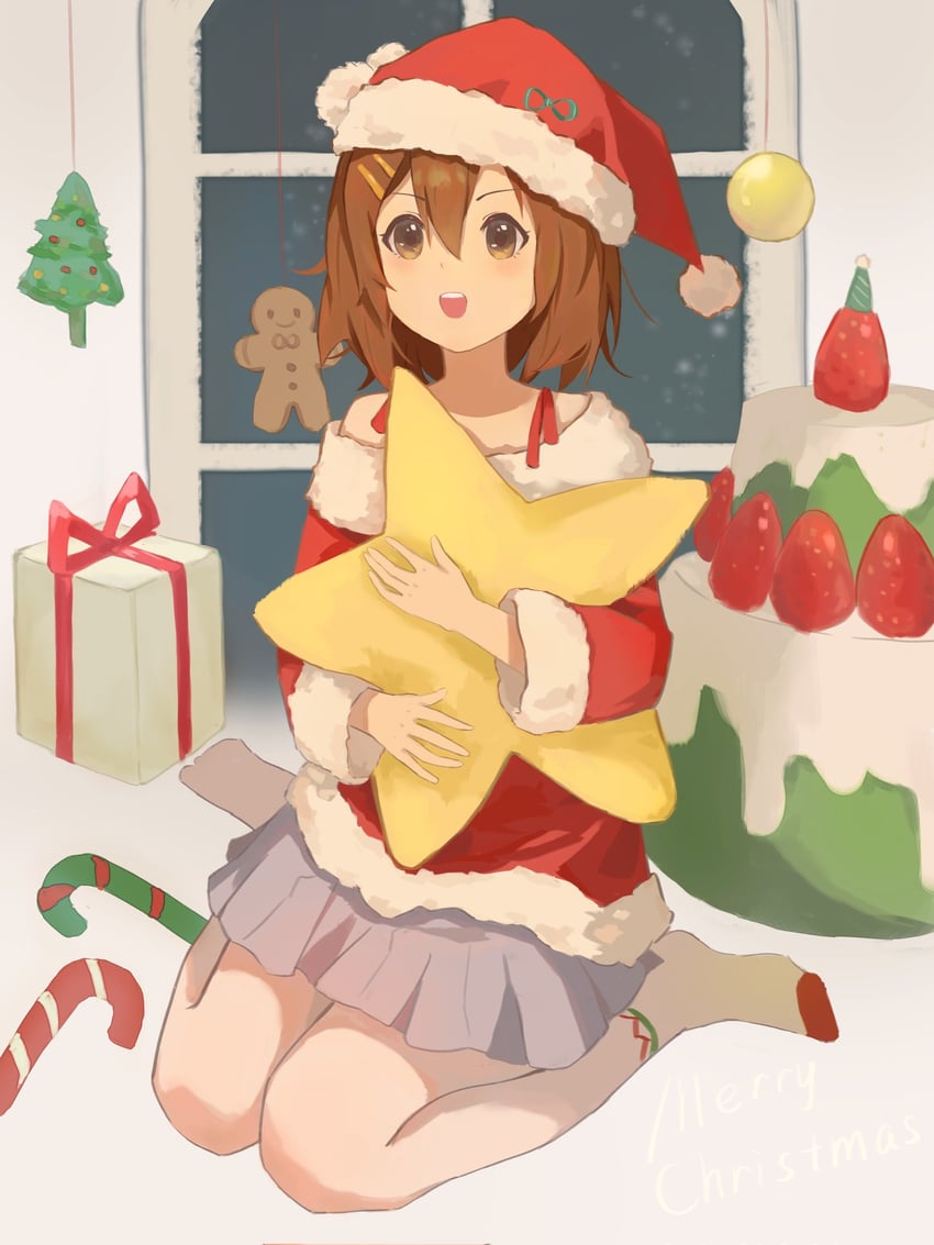hirasawa yui (k-on!) drawn by hu_pi_xuan_jiao