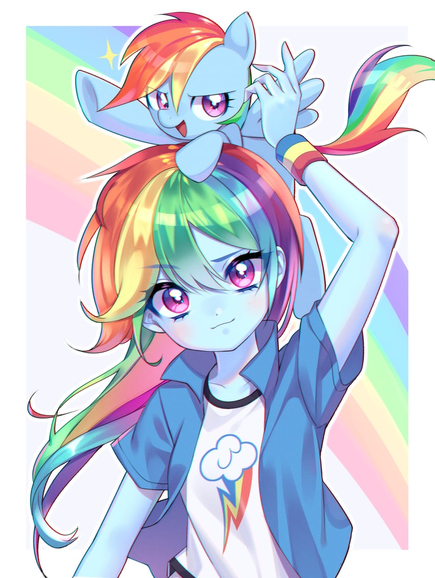 rainbow dash (my little pony and 2 more) drawn by wikumi