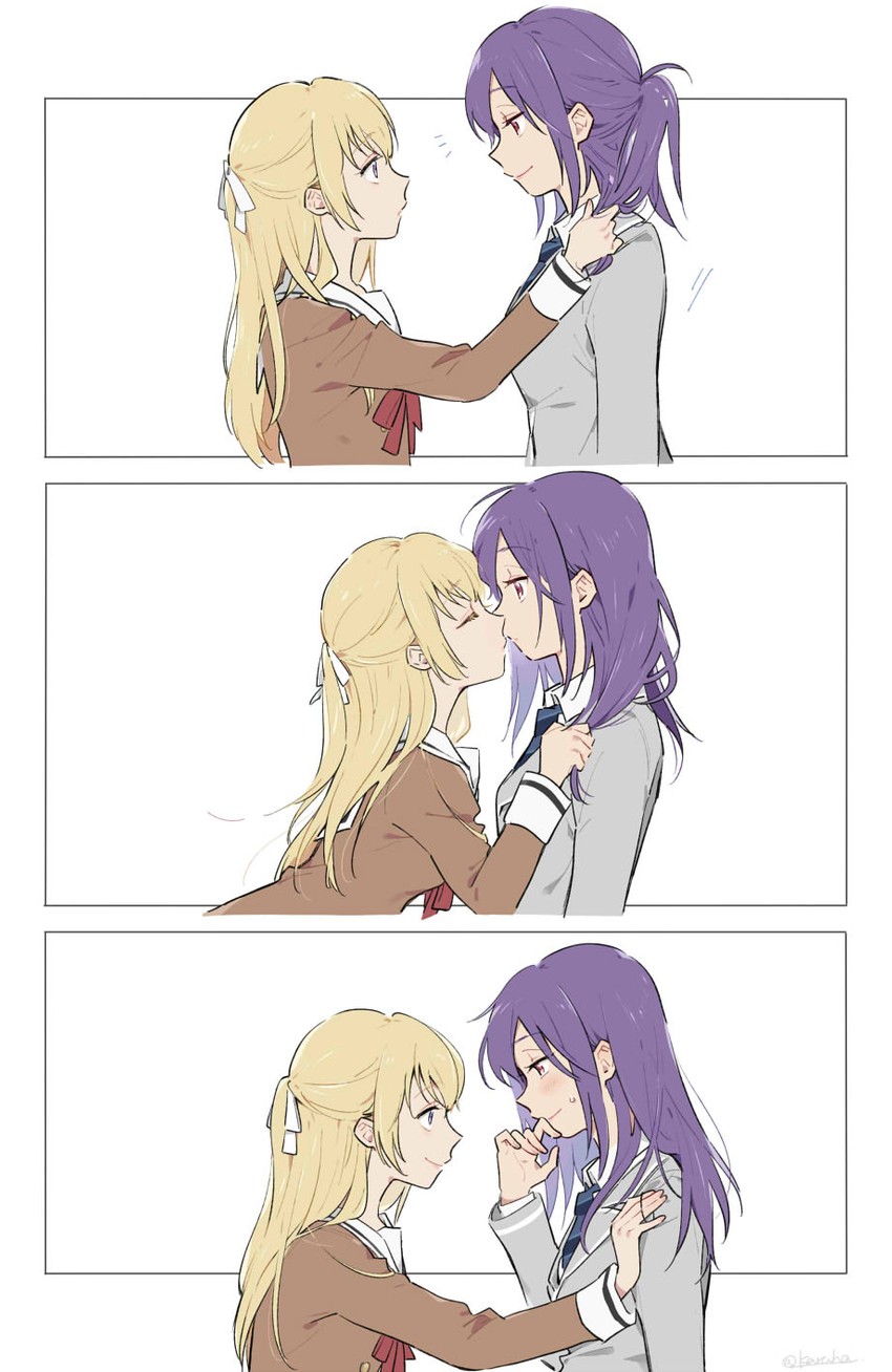 shirasagi chisato and seta kaoru (bang dream!) drawn by karuha