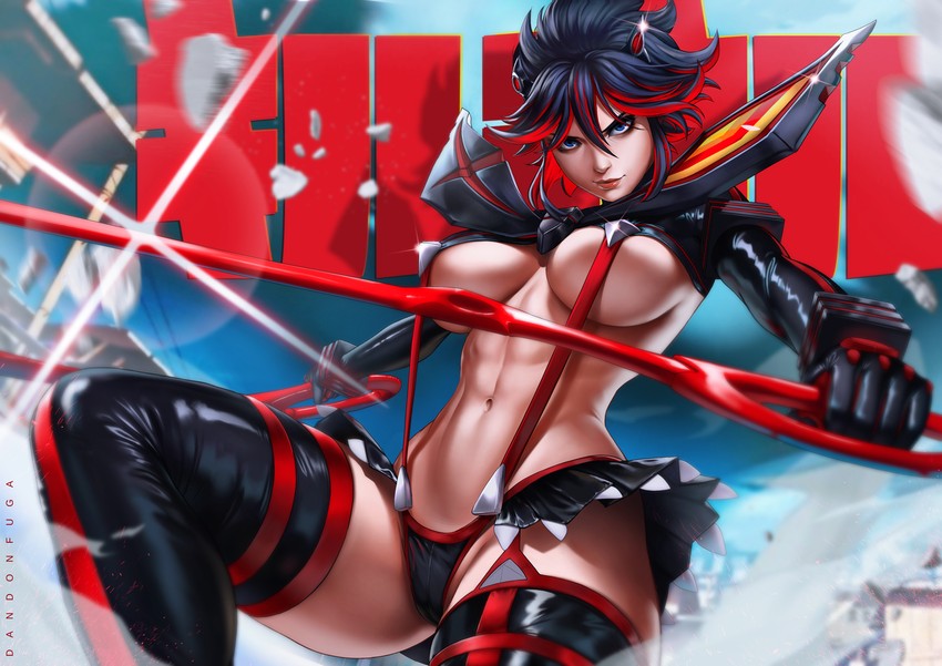 matoi ryuuko and senketsu (kill la kill) drawn by dandon_fuga