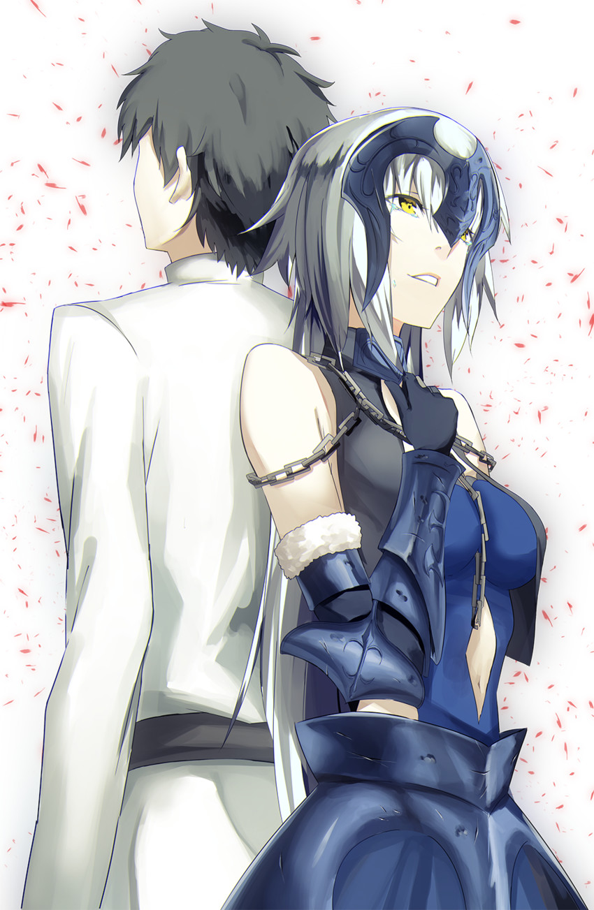 fujimaru ritsuka and jeanne d'arc alter (fate and 1 more) drawn by soramame926
