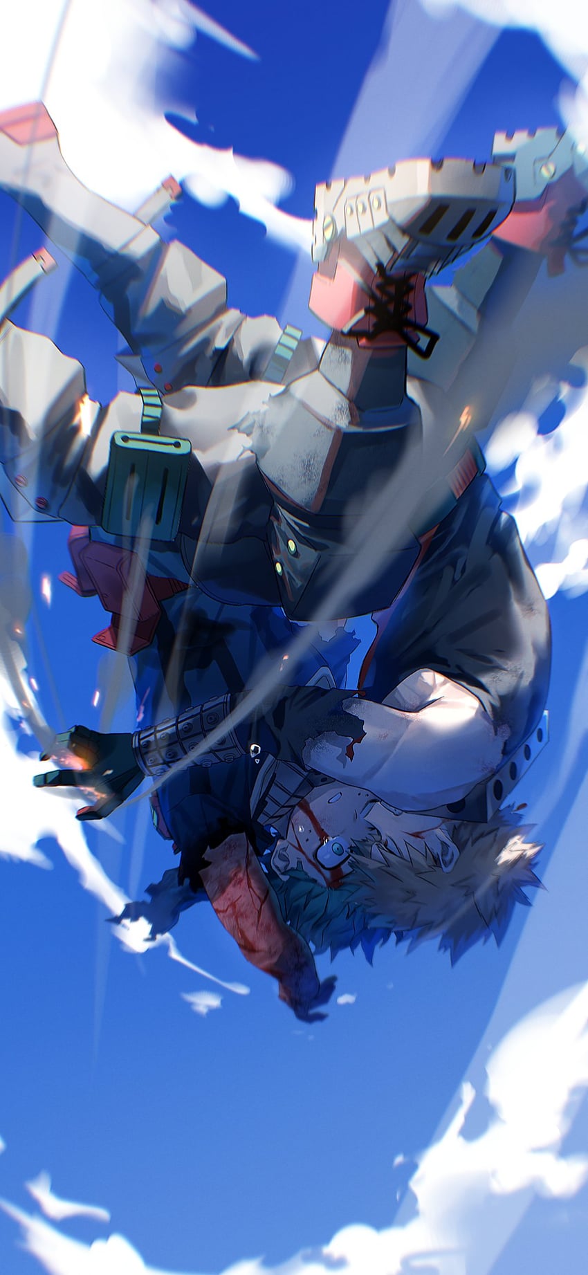midoriya izuku and bakugou katsuki (boku no hero academia) drawn by cut_(nifuhami_35)