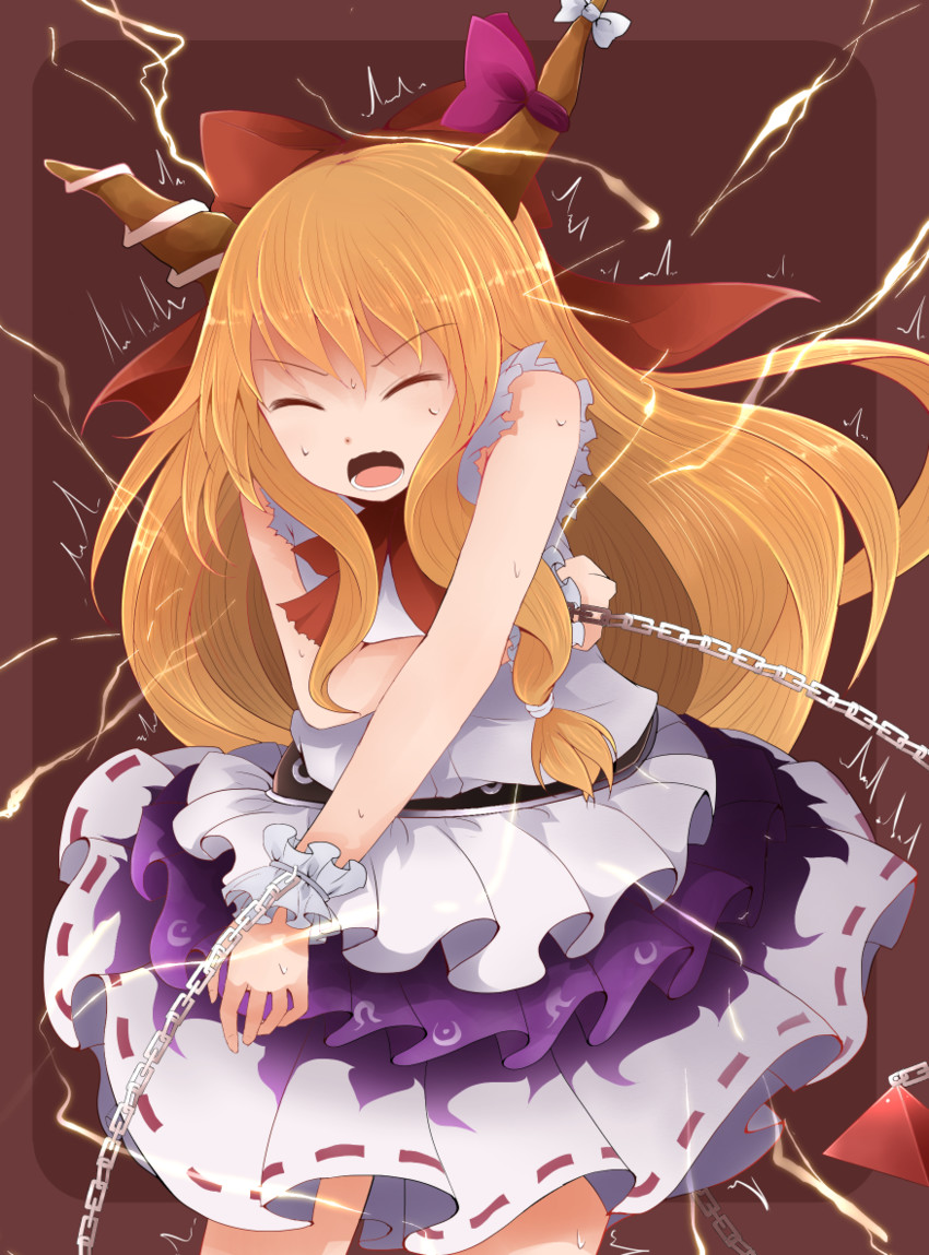 ibuki suika (touhou) drawn by arano_oki