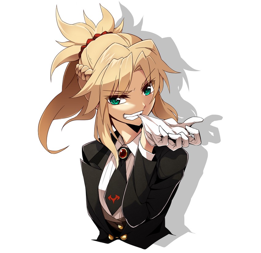 mordred (fate and 2 more) drawn by puchi-pochi