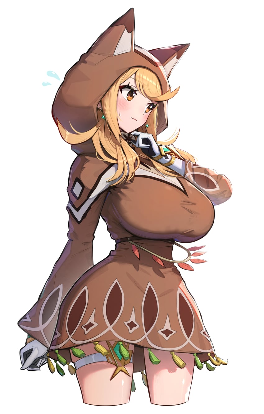 mythra (xenoblade chronicles and 1 more) drawn by gonzarez