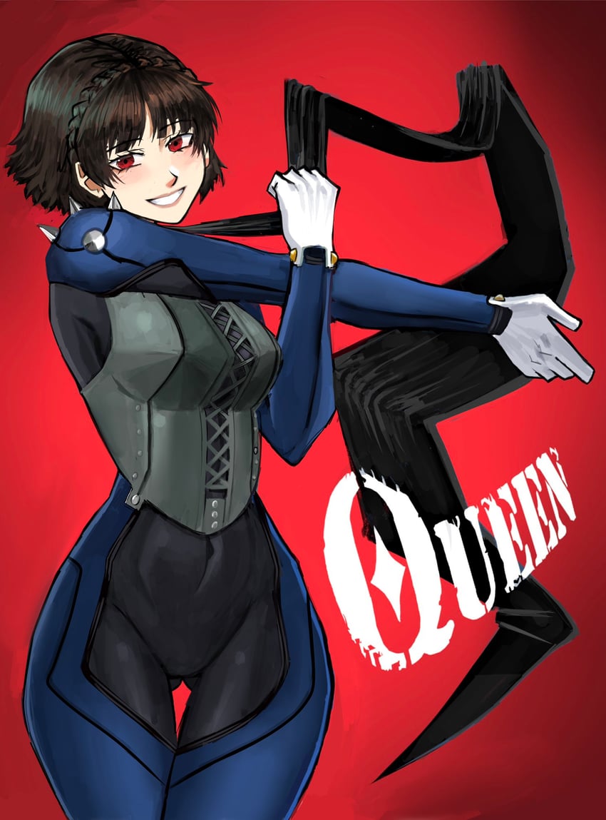 niijima makoto and queen (persona and 1 more) drawn by chaosoded