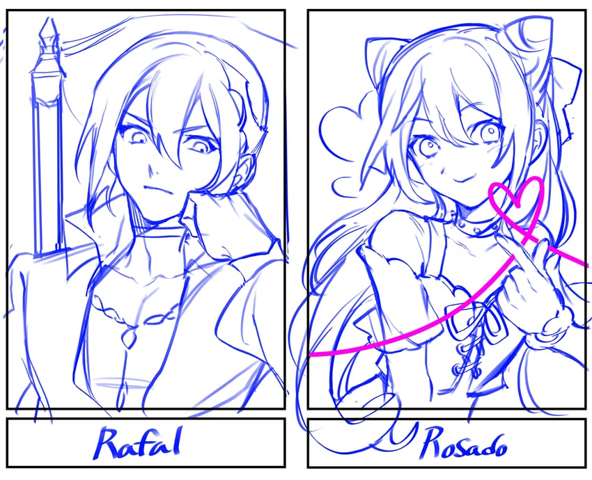 rosado and rafal (fire emblem and 1 more) drawn by silvercandy_gum