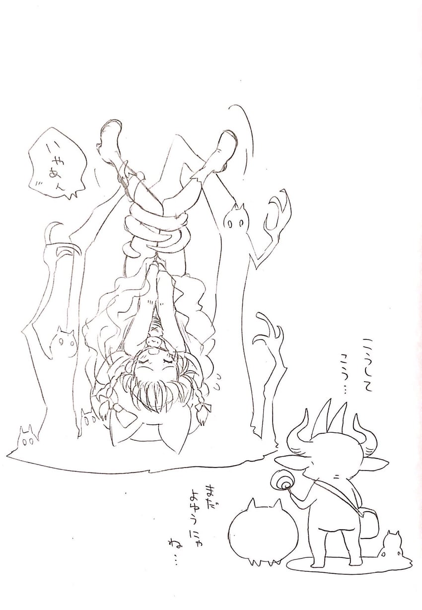 cat, minya, and li'l nyandam (nyanko daisensou) drawn by murayamawataru