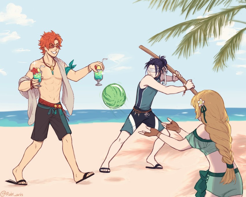 ingrid brandl galatea, sylvain jose gautier, and felix hugo fraldarius (fire emblem and 2 more) drawn by rubi_arts