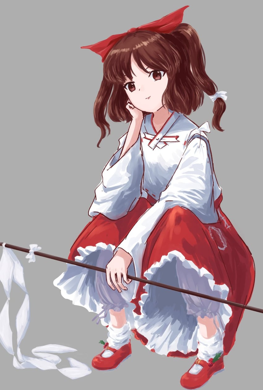 blonde shrine maiden from a future era (touhou and 1 more) drawn by nostalgiclock