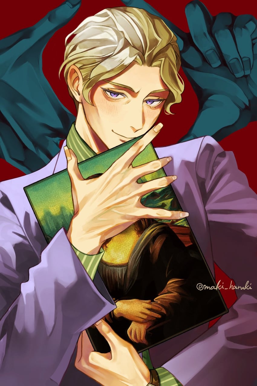 kira yoshikage (jojo no kimyou na bouken and 2 more) drawn by maki_haruki