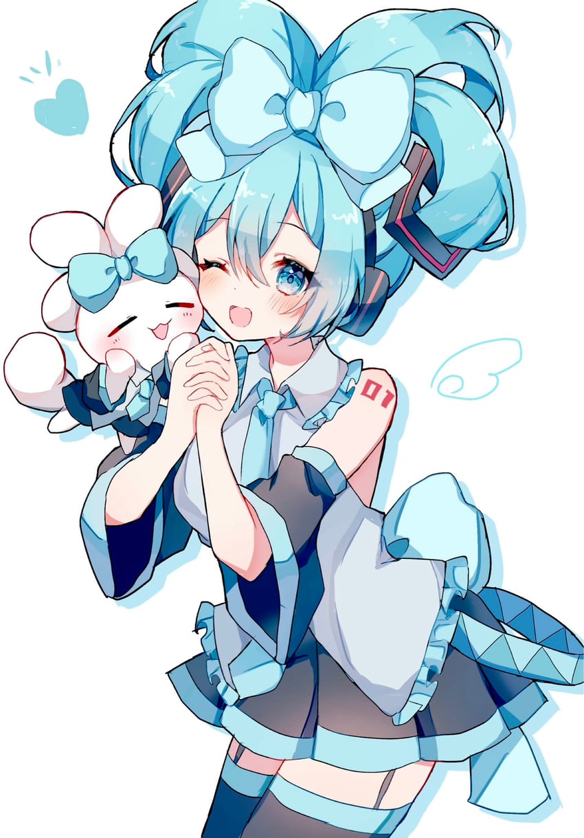 hatsune miku, cinnamoroll, and cinnamiku (vocaloid and 2 more) drawn by moyu3939