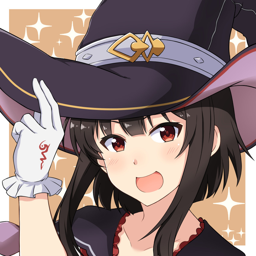 megumin and warlock (granblue fantasy and 1 more) drawn by naginoya