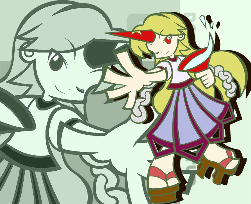 hoshiguma yuugi (touhou and 2 more) drawn by ikasui_(okakenn1224)