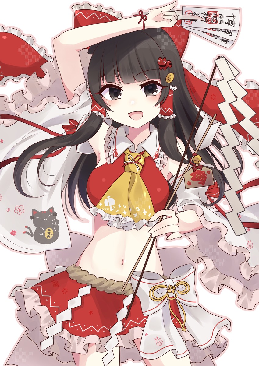 hakurei reimu and kaenbyou rin (touhou) drawn by subaru_(subachoco)