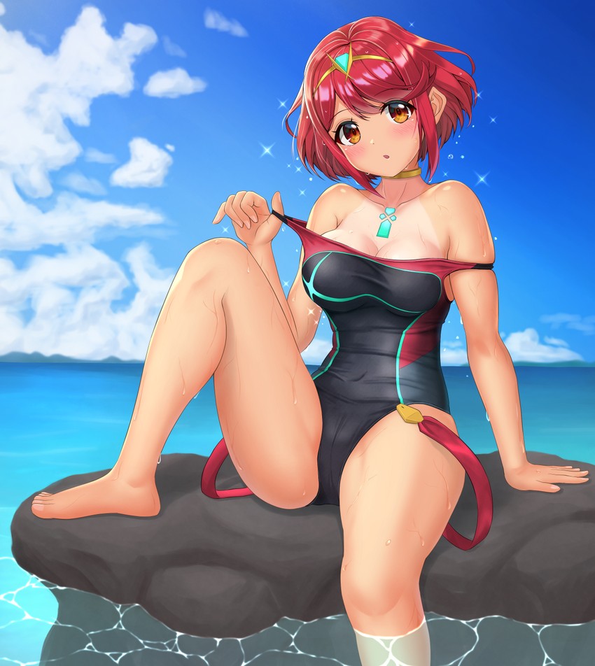 pyra (xenoblade chronicles and 1 more) drawn by nemunemu_semi