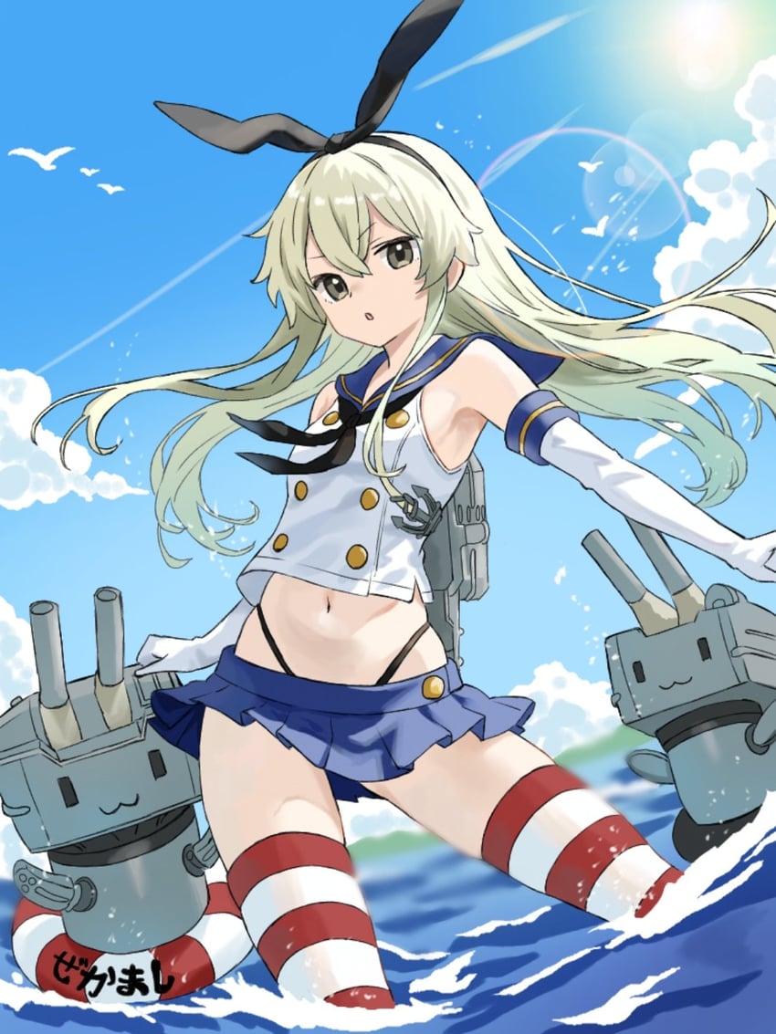 shimakaze and rensouhou-chan (kantai collection) drawn by sakana_u_u